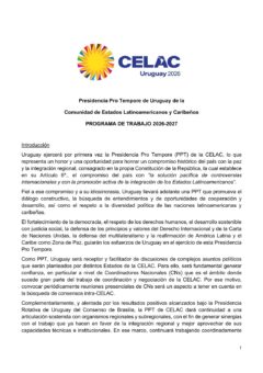 CELAC 2026-2027 – Plan de Trabajo PPT Uruguay