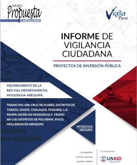 Informe de vigilancia ciudadana. Mejoramiento de la red vial departamental Moquegua-Arequipa