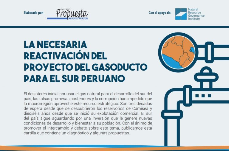 Cartilla: La necesaria reactivación del proyecto del gasoducto para el sur peruano